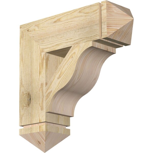 Ekena Millwork Funston Arts & Crafts Rough Sawn Bracket, Douglas Fir, 6"W x 22"D x 22"H BKT06X22X22FST03RDF - main